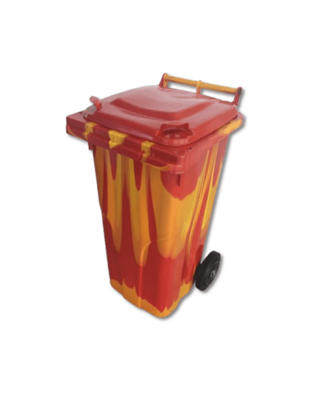  Spalvotas 120 ltr talpos konteineris