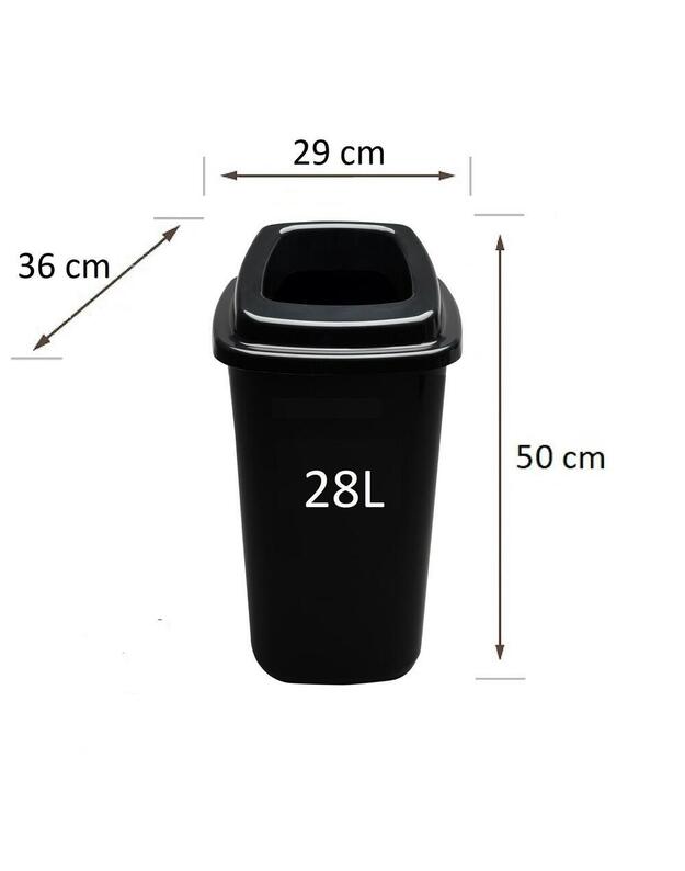  Rūšiavimo šiukšliadėžė Mini Ecobin Žaliu dangčiu 28 ltr